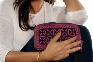 UangZipLargeBurgundyBlack